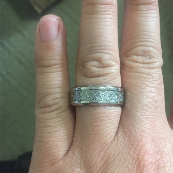 Silver Dragon Stainless Steel Ring - Picture 2 of 3